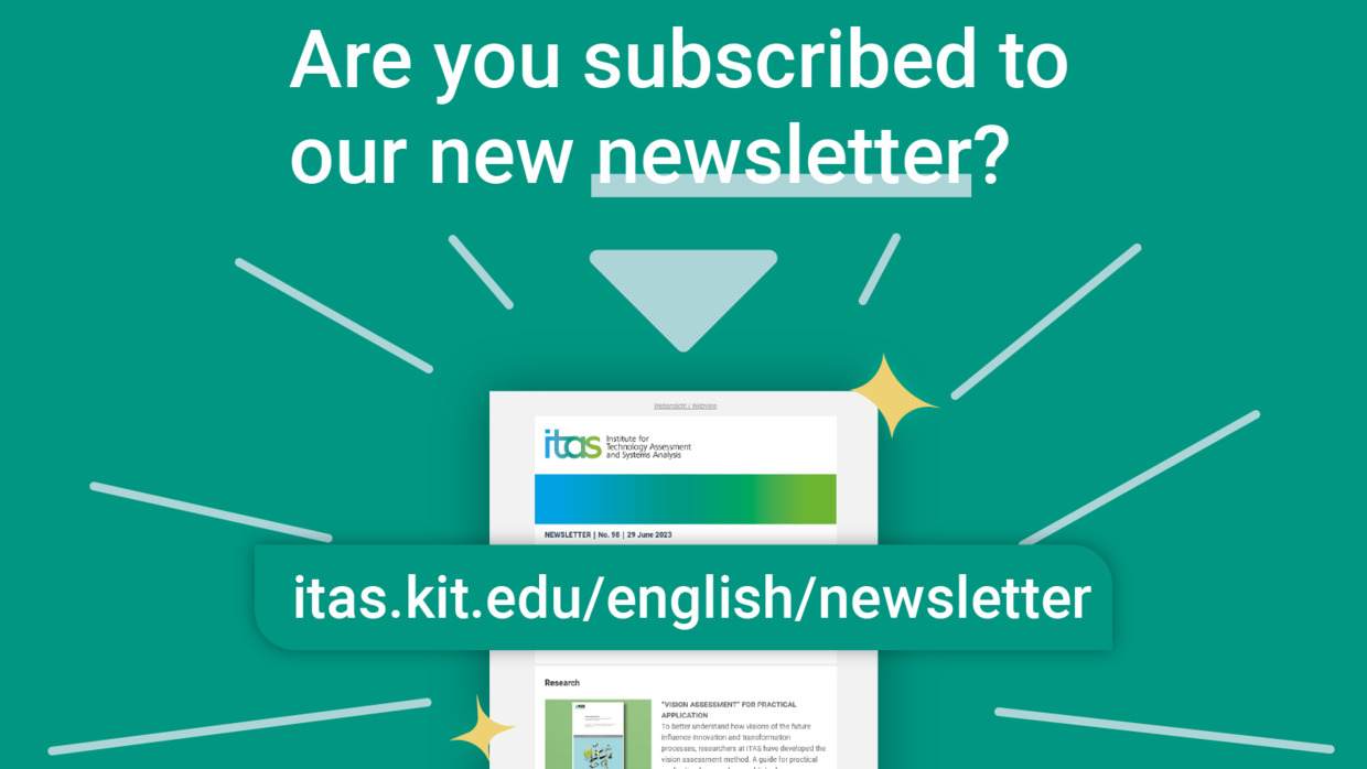 ITAS Grafik, die auf die Anmeldung zum Newsletter hinweist